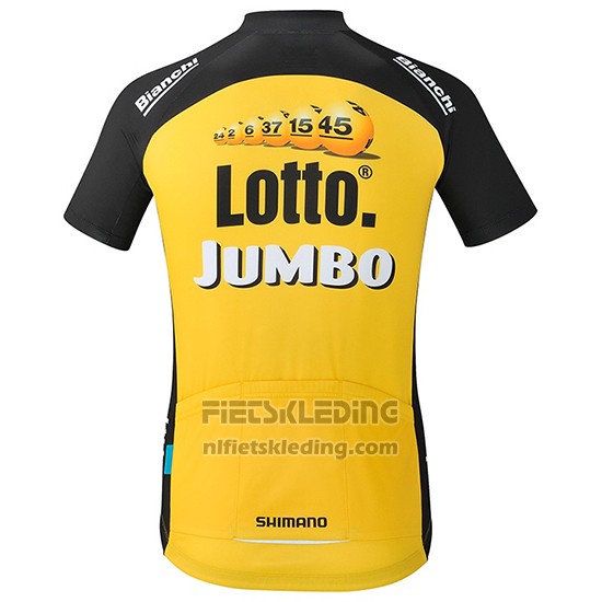 2017 Fietskleding Lotto NL Jumbo Jumbo Geel Korte Mouwen en Koersbroek